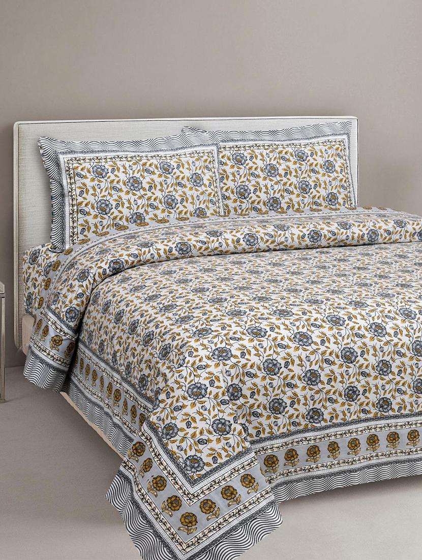 uniqchoice printed double bed sheet with 2 pillow cover - 18688537 - Zoom Image - 0