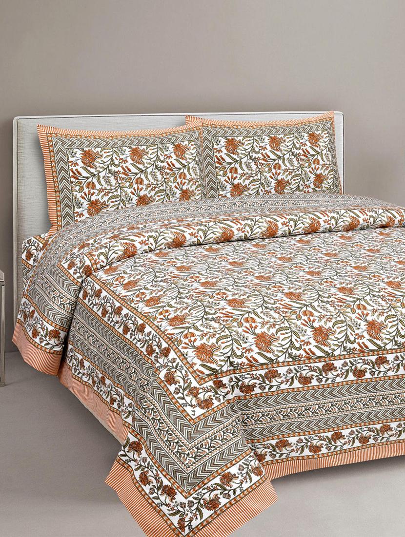 uniqchoice printed double bed sheet with 2 pillow cover - 18688541 - Zoom Image - 0