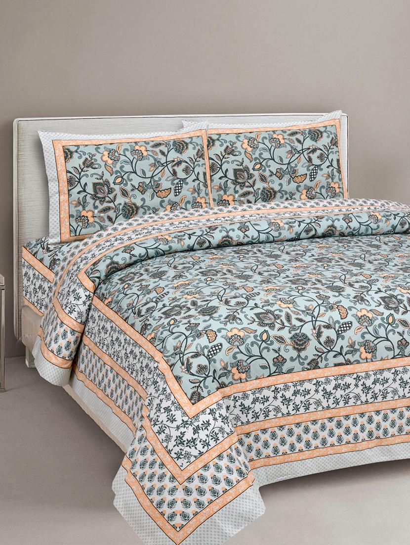 uniqchoice printed double bed sheet with 2 pillow cover - 18688545 - Zoom Image - 0