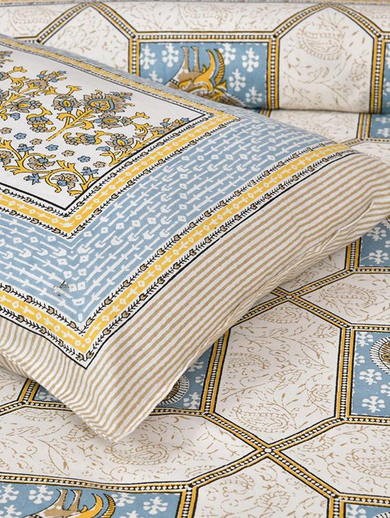 uniqchoice printed double bed sheet with 2 pillow cover - 18688561 - Standard Image - 3
