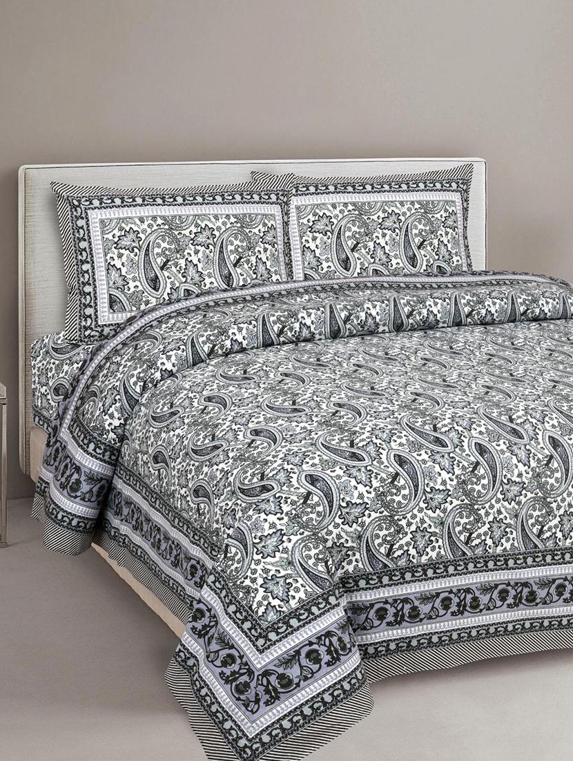 uniqchoice printed double bed sheet with 2 pillow cover - 18688574 - Zoom Image - 0