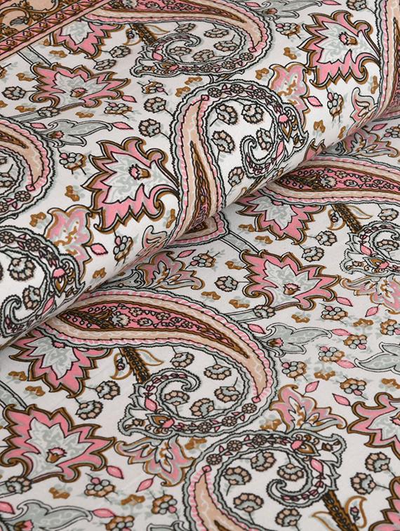 floral printed king size bedsheet with 2 pillow cover (eleg-26-brown) - 18688575 - Standard Image - 3