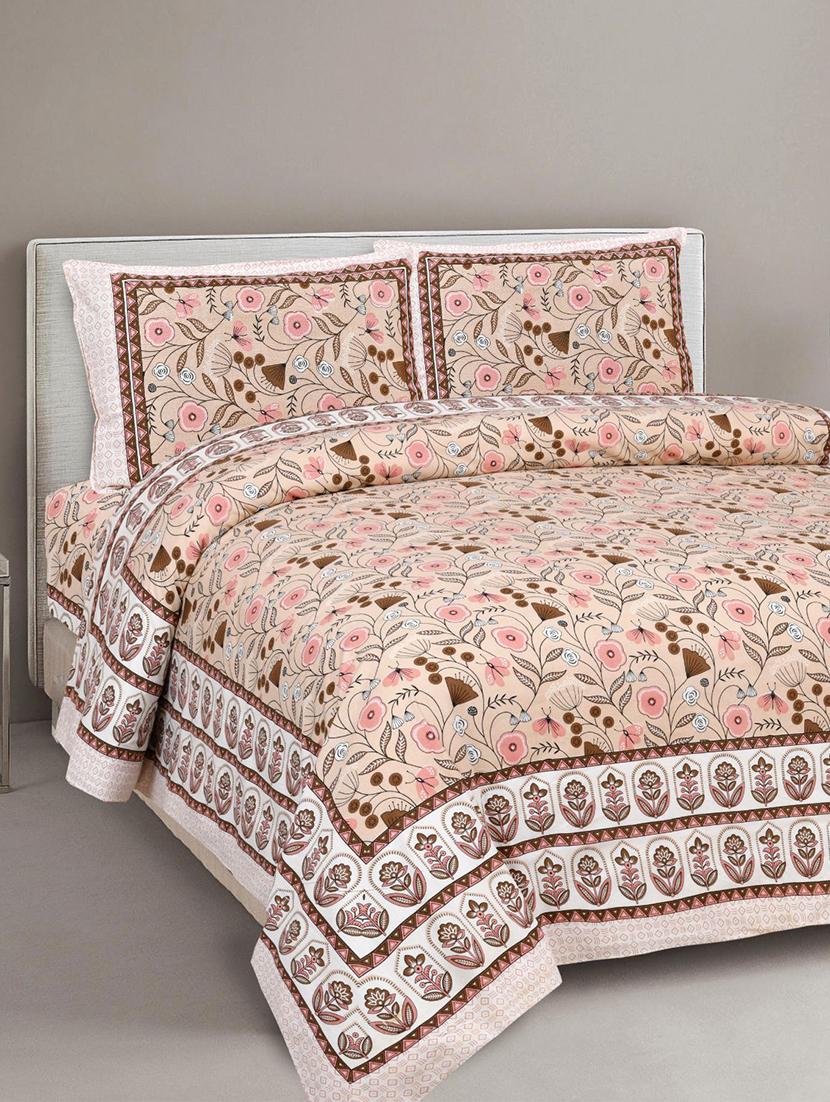 uniqchoice printed double bed sheet with 2 pillow cover - 18688607 - Zoom Image - 0