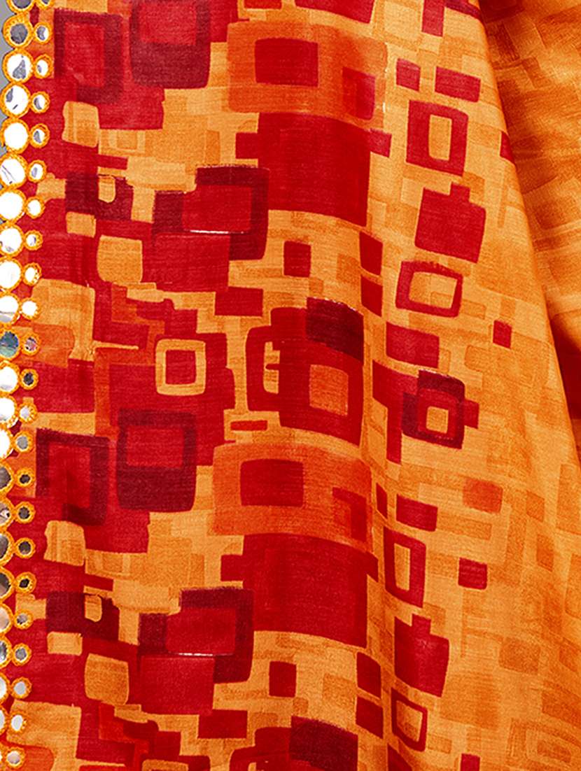 printed self design silk saree with blouse - 18688669 - Standard Image - 3