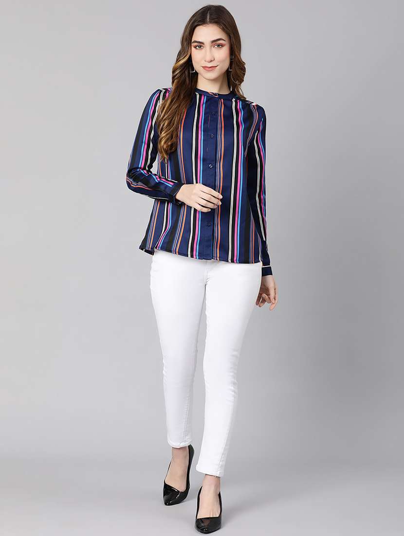 multi colored striped regular shirt - 18688673 -  Standard Image - 5