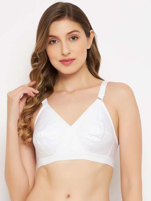 white solid regular bra - 18688678 - Standard Image - 0