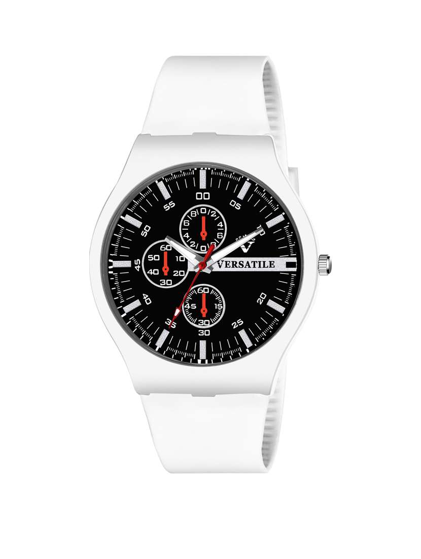 white men's water resistant  analog watch for men's