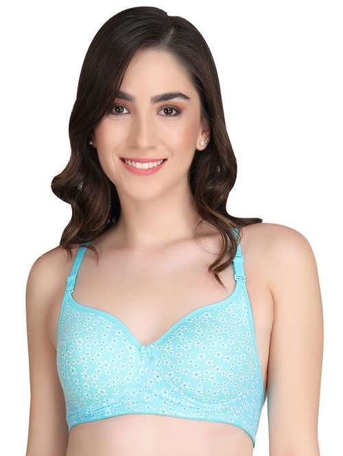 blue printed t-shirt bra - 18691514 -  Standard Image - 0