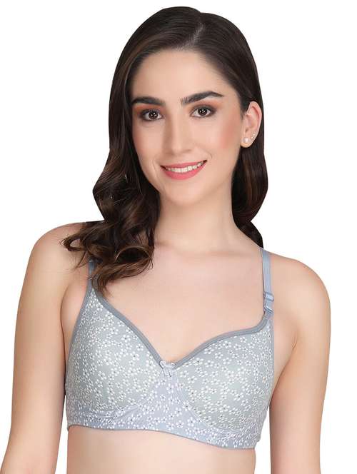 grey printed t-shirt bra - 18691516 - Standard Image - 0