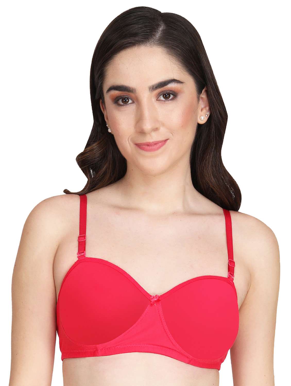 pink solid t-shirt bra