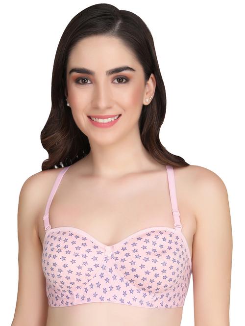 pink printed t-shirt bra - 18691530 - Standard Image - 0