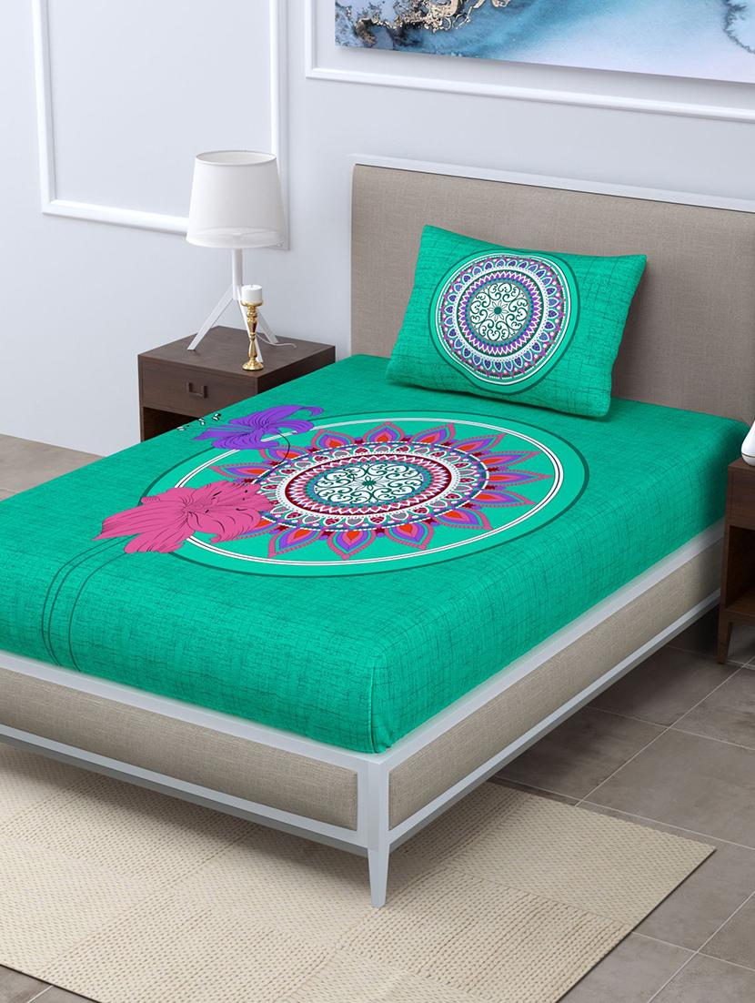 uniqchoice printed double bedsheet with 2 pillow cover - 18691733 - Zoom Image - 0