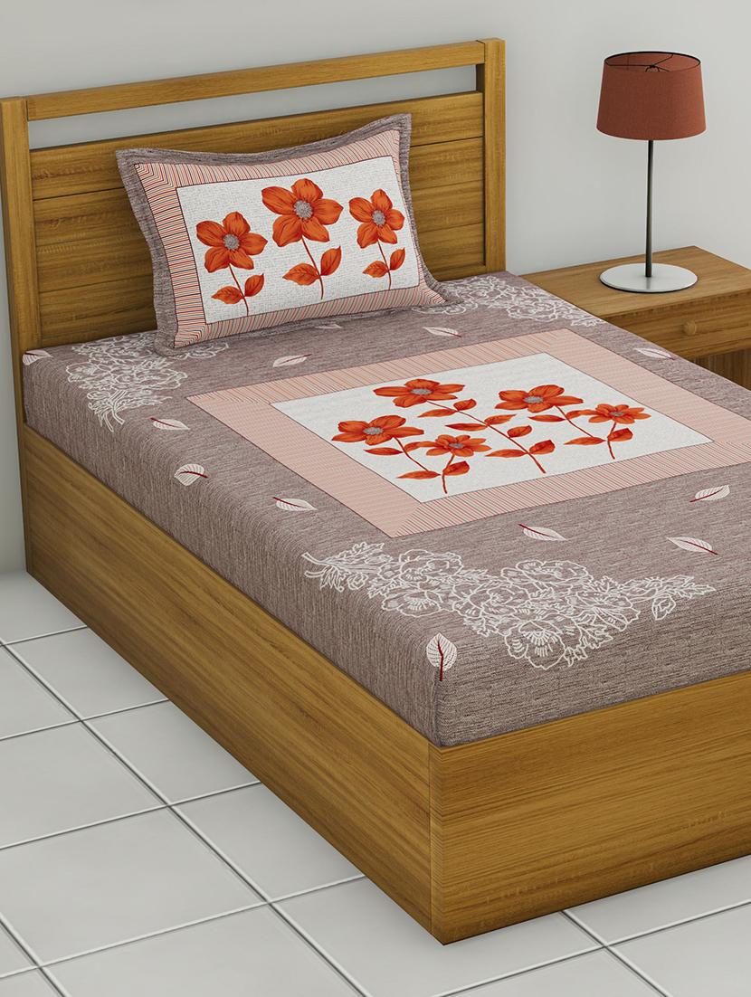 uniqchoice printed double bedsheet with 2 pillow cover - 18691734 -  Zoom Image - 0