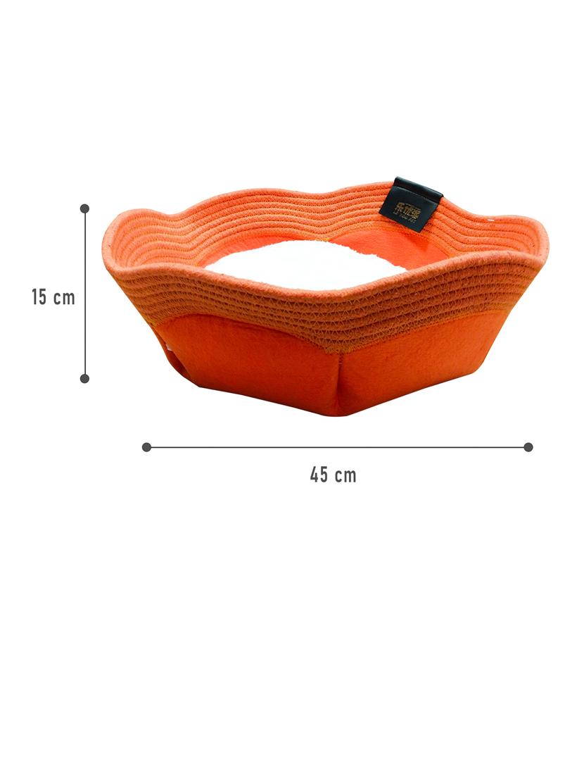 orange polyester cave pet bed - 18691785 - Standard Image - 5