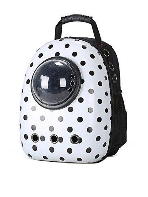 white plastic backpack  pet carrier - 18691848 -  Standard Image - 0