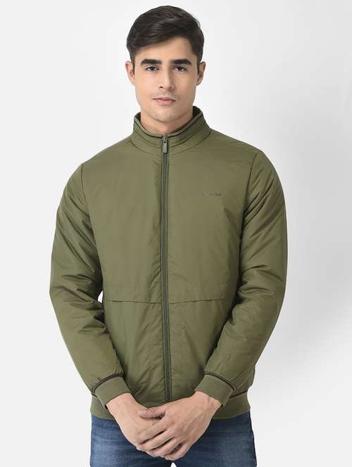 zip up solid casual jacket - 18692156 - Standard Image - 0