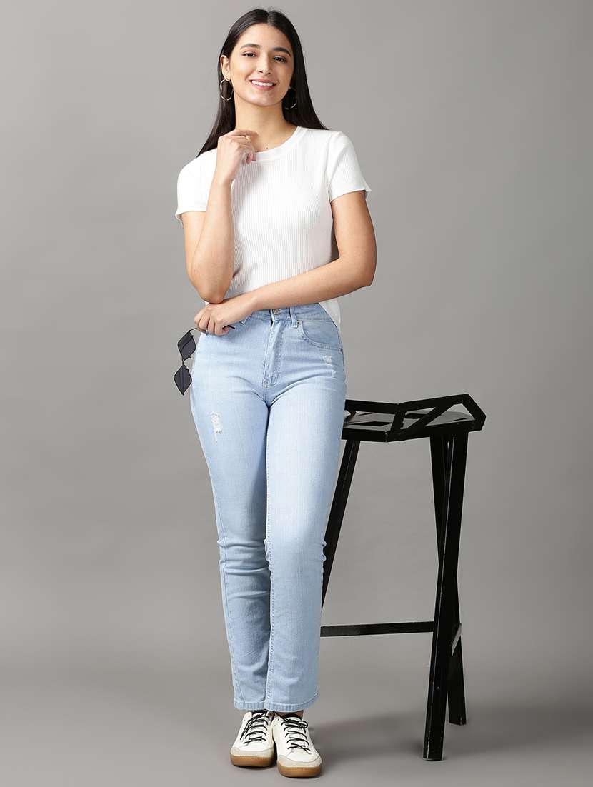 women's high-low round neck top - 18692216 -  Standard Image - 3