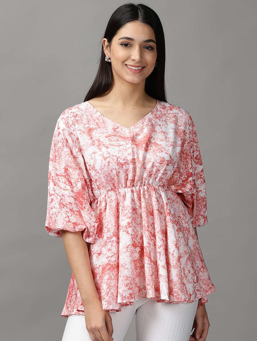 women's peplum v neck top