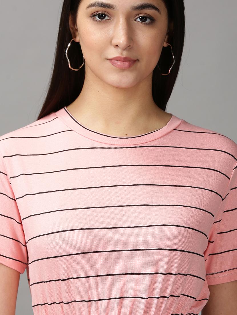 women's crop round neck top - 18692279 - Standard Image - 3