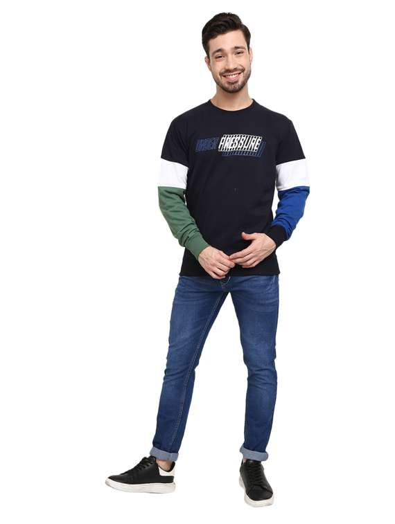 mens color block sweatshirt - 18692329 -  Standard Image - 3
