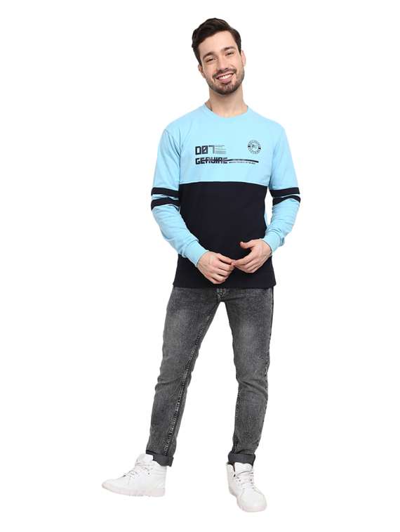 mens color block sweatshirt - 18692331 -  Standard Image - 3