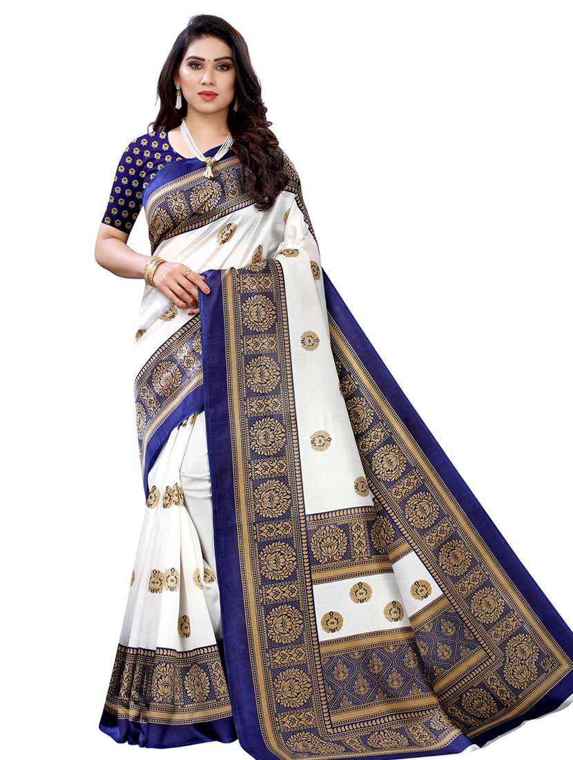 multi colored cotton silk kanjivaram saree with blouse