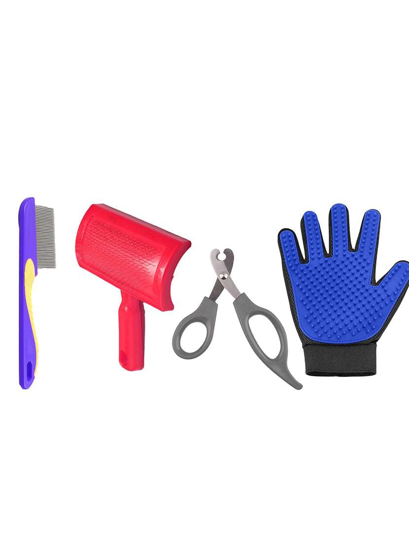 multi colored plastic pet comb brush