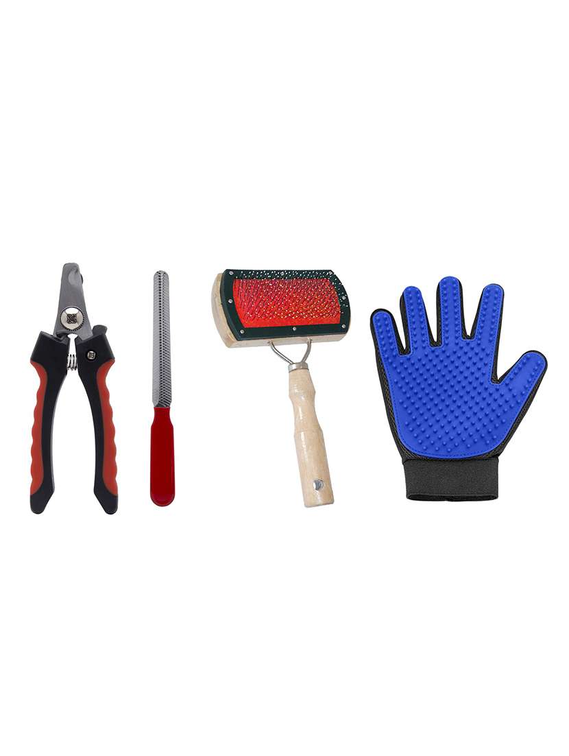 multi colored plastic pet comb brush