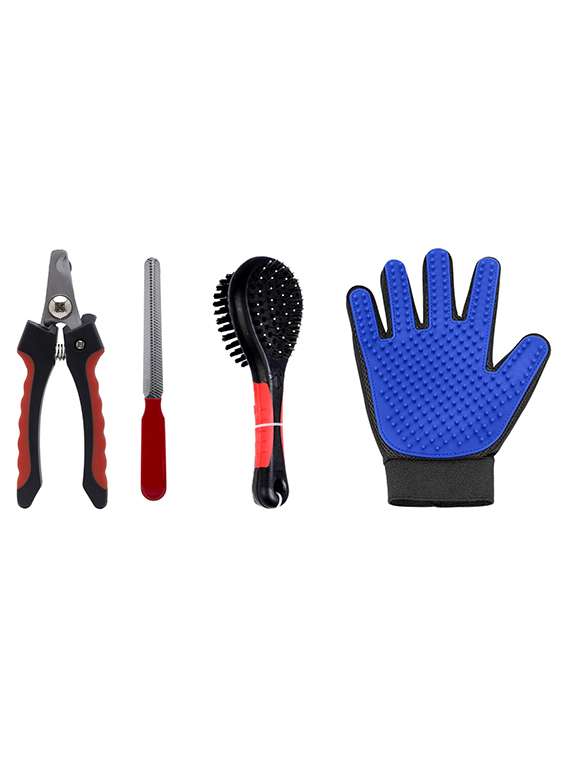 multi colored plastic pet comb brush