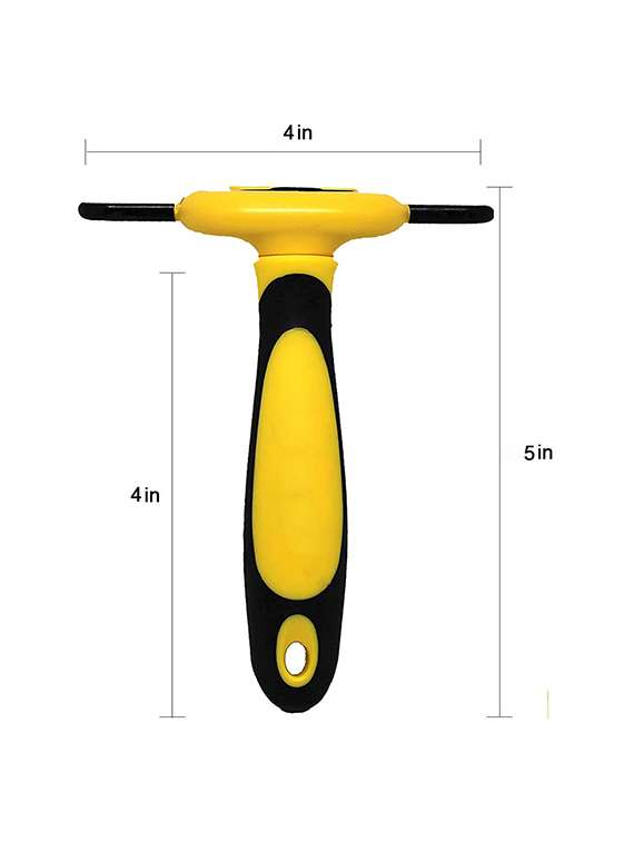 yellow plastic pet comb brush - 18697011 - Standard Image - 3