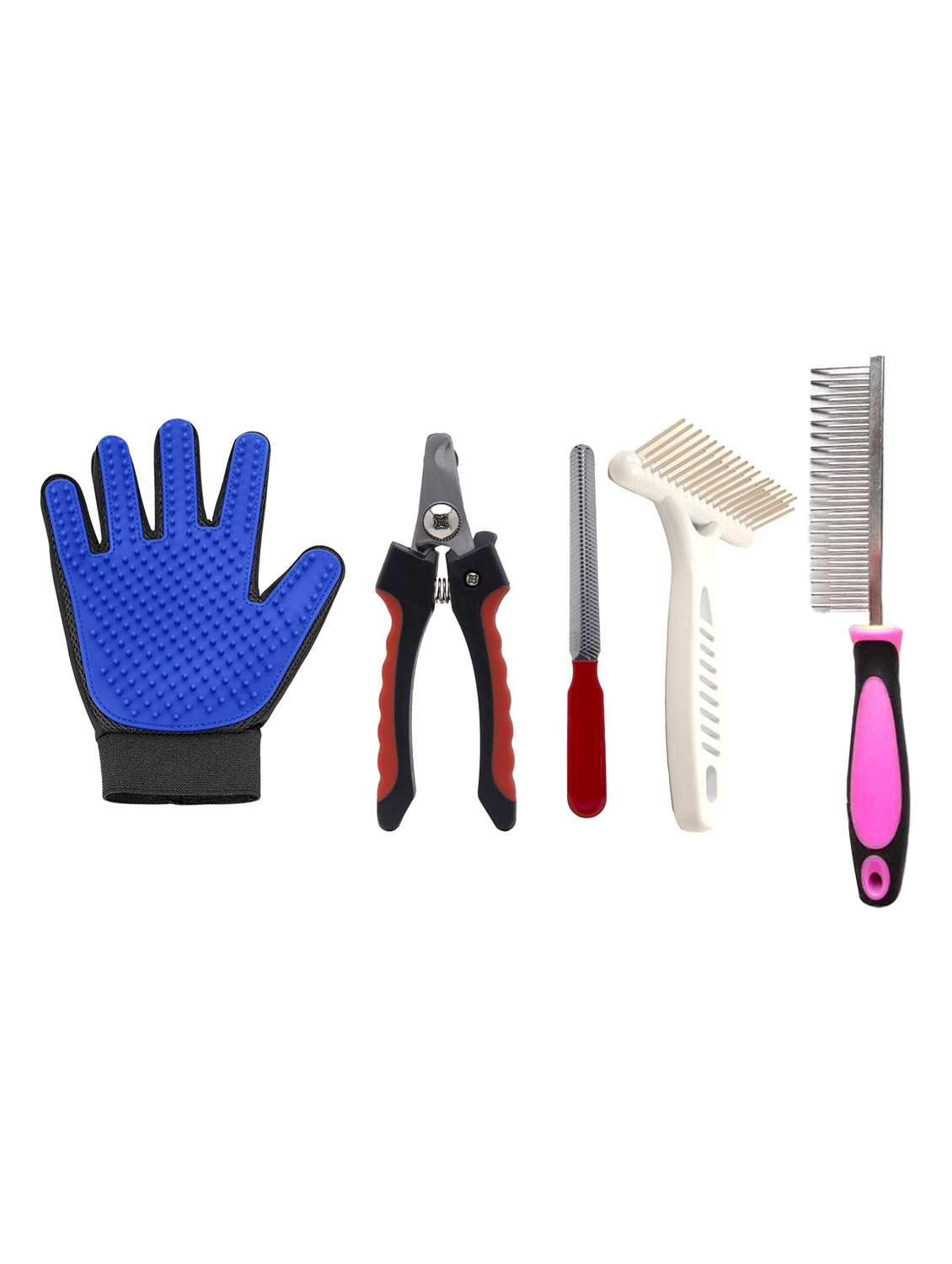 multi colored plastic pet comb brush