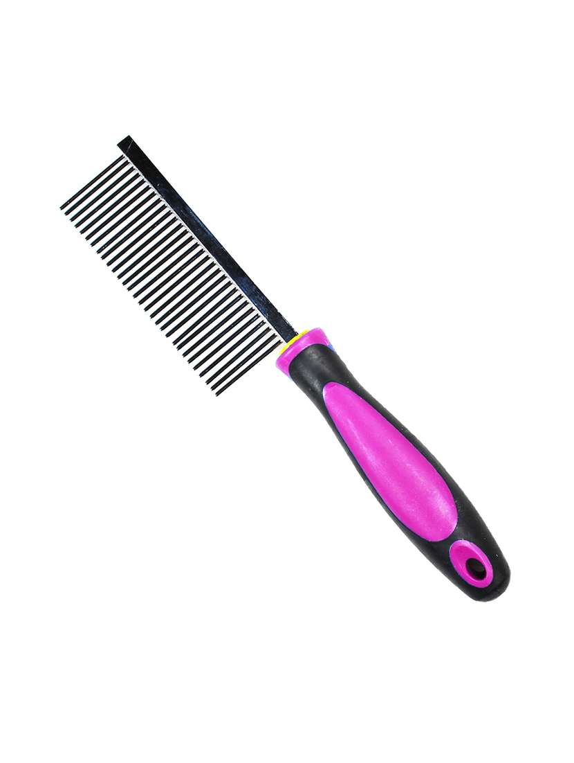 blue stainless steel pet comb brush
