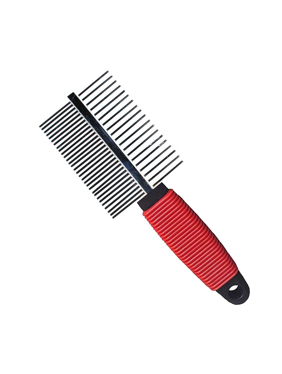 red stainless steel pet comb brush