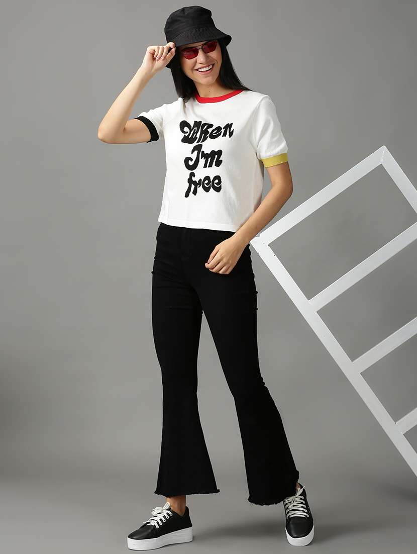 women's straight round neck top - 18697448 -  Standard Image - 3