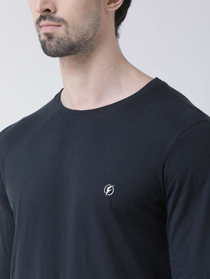 men round neck solid regular t-shirt - 18697538 -  Standard Image - 5