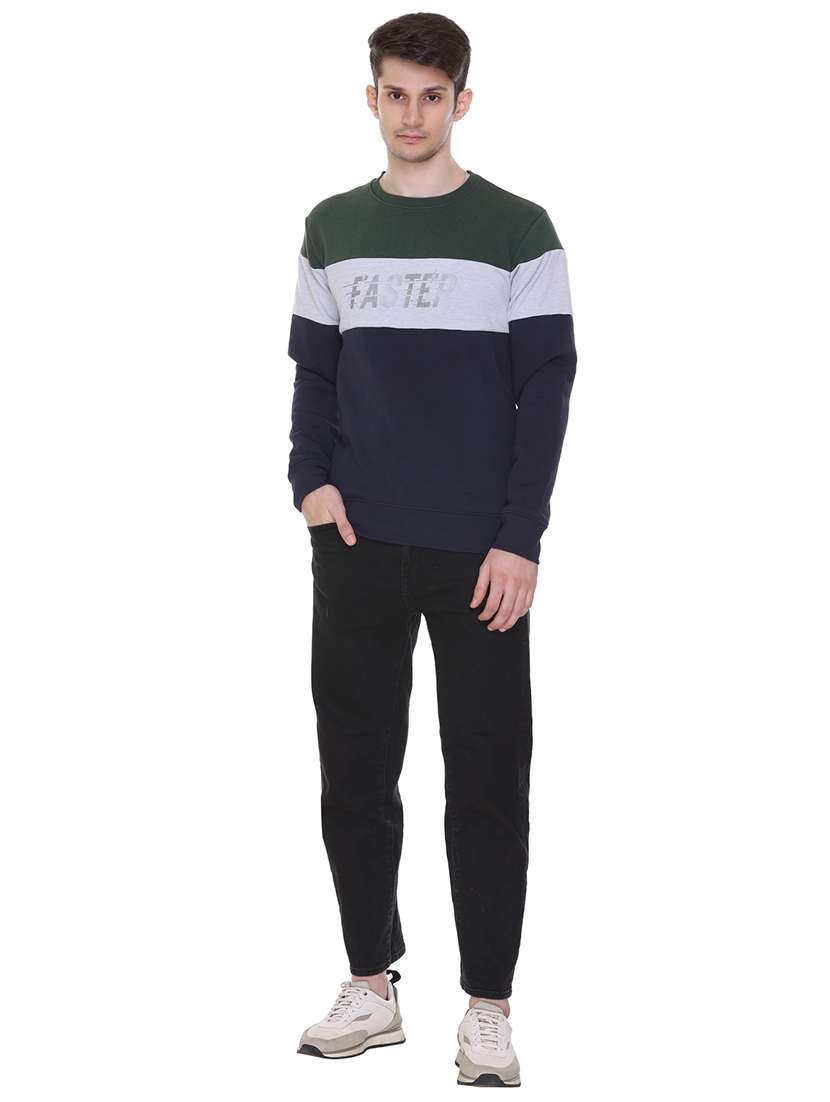 mens color block sweatshirt - 18697664 -  Standard Image - 3