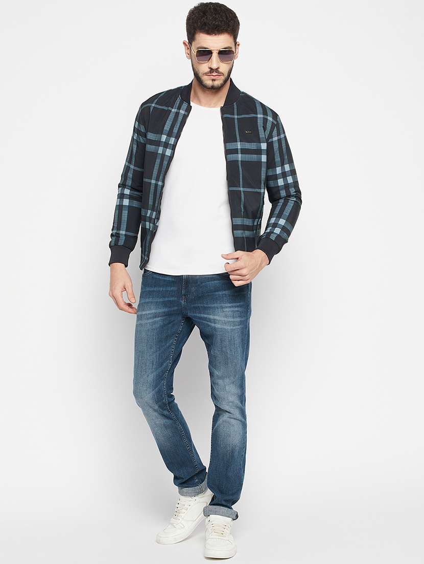 navy blue polyester bomber jacket - 18697695 -  Standard Image - 3