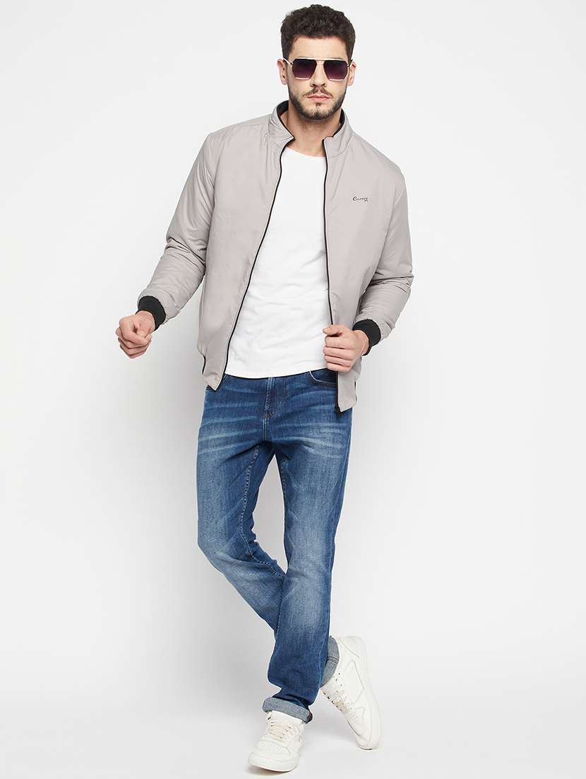 grey polyester bomber jacket - 18697700 -  Standard Image - 3