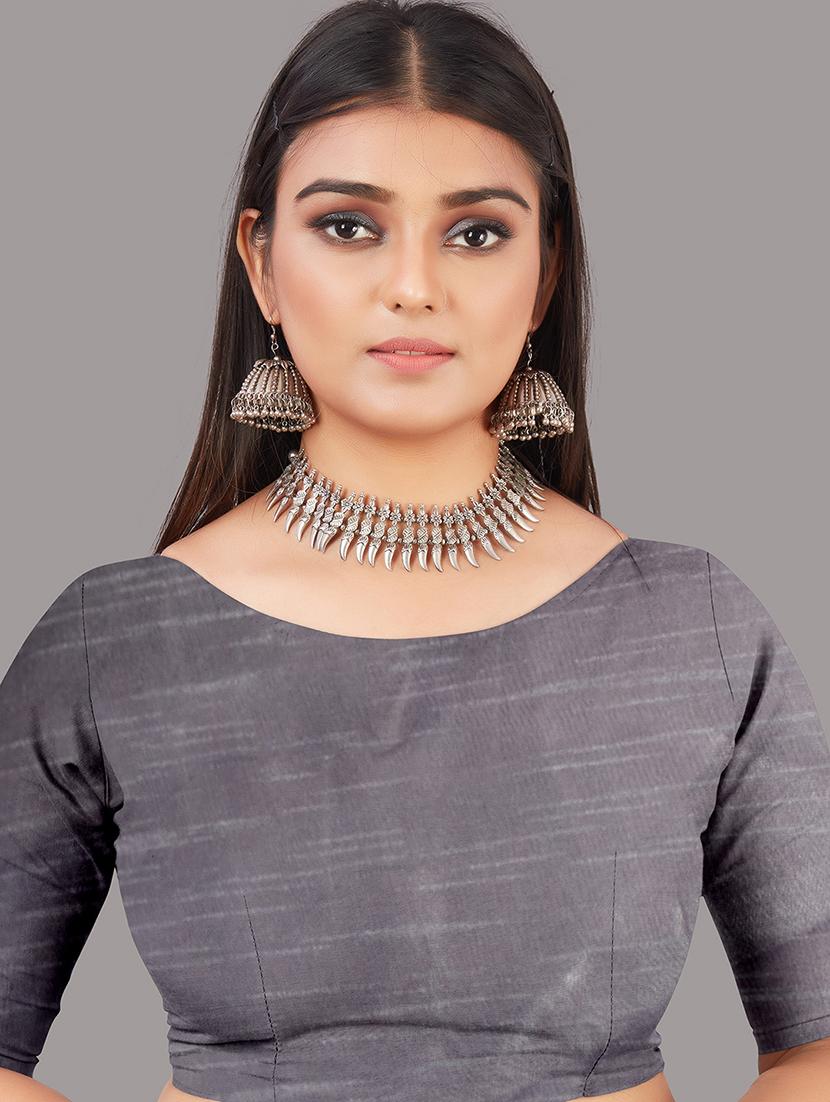 black art silk printed saree with blouse - 18697951 - Standard Image - 3