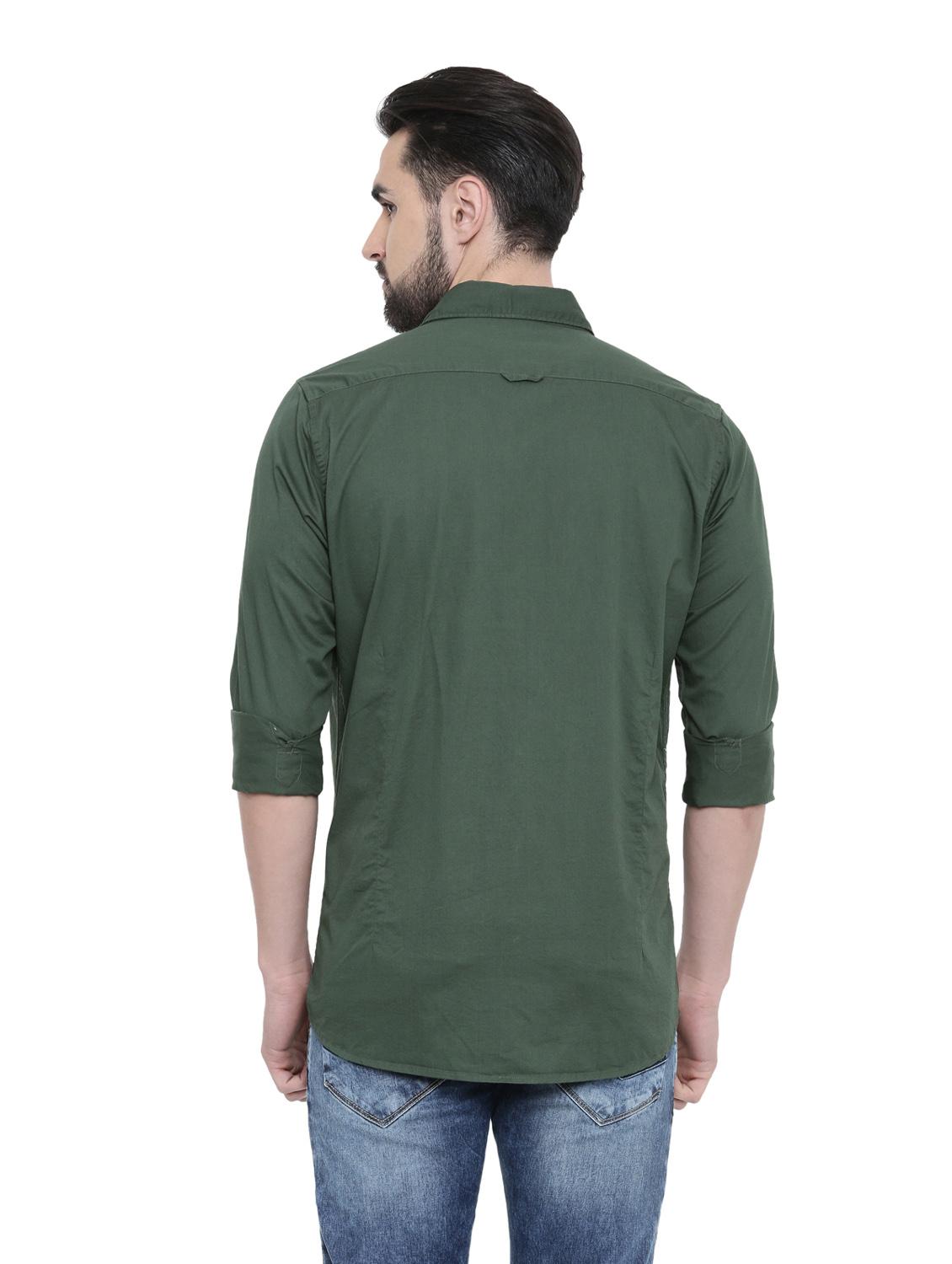 mens solid casual shirt - 18697955 - Standard Image - 3