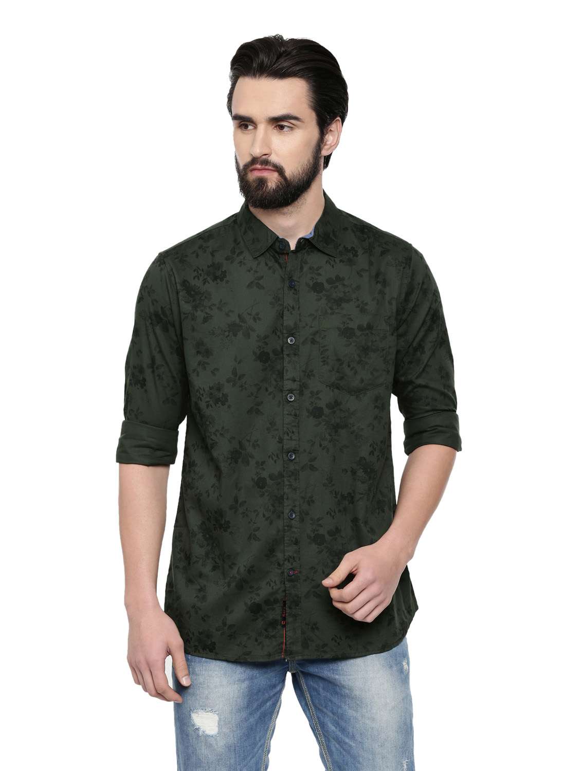 mens florals casual shirt