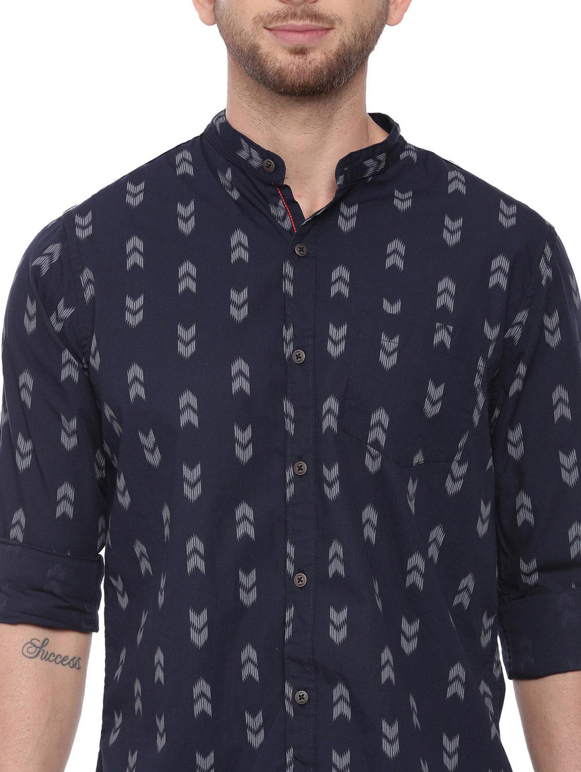 blue cotton casual shirt - 18697960 - Standard Image - 5