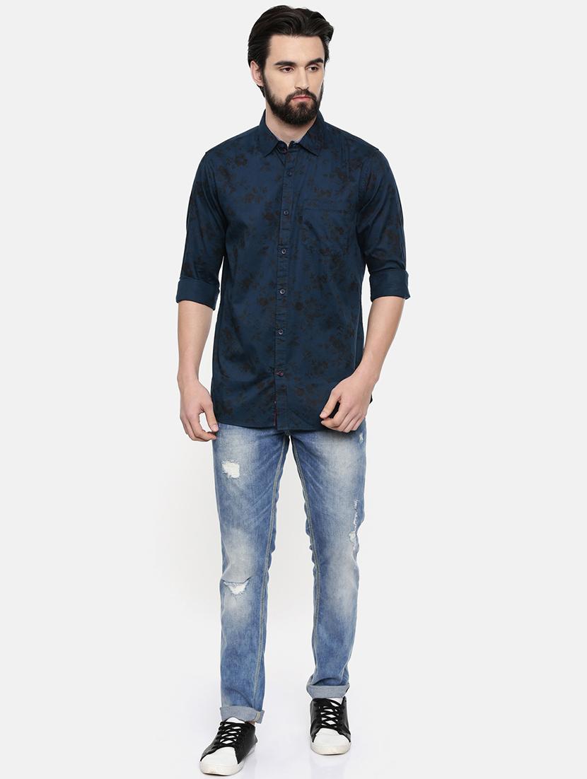 mens printed casual shirt - 18697976 - Standard Image - 3