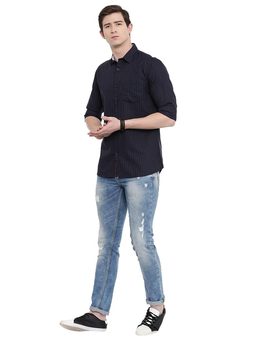 mens stripes casual shirt - 18697984 - Standard Image - 3