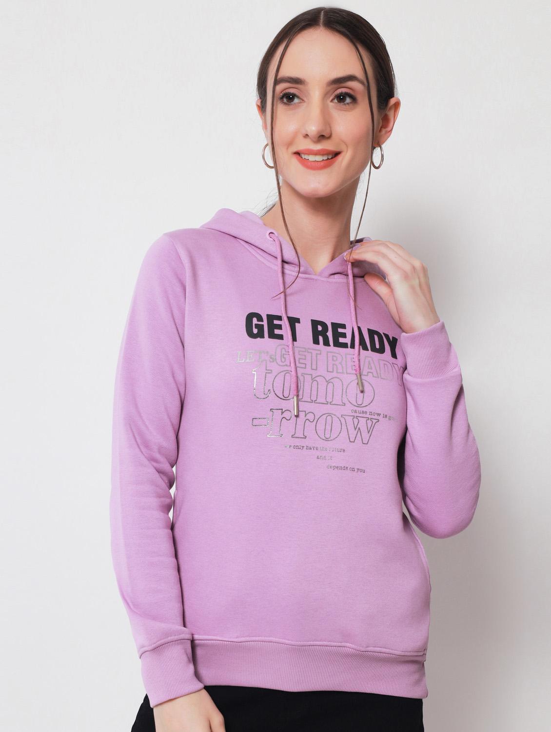 hooded chest printed sweatshirt - 18698282 -  Zoom Image - 0