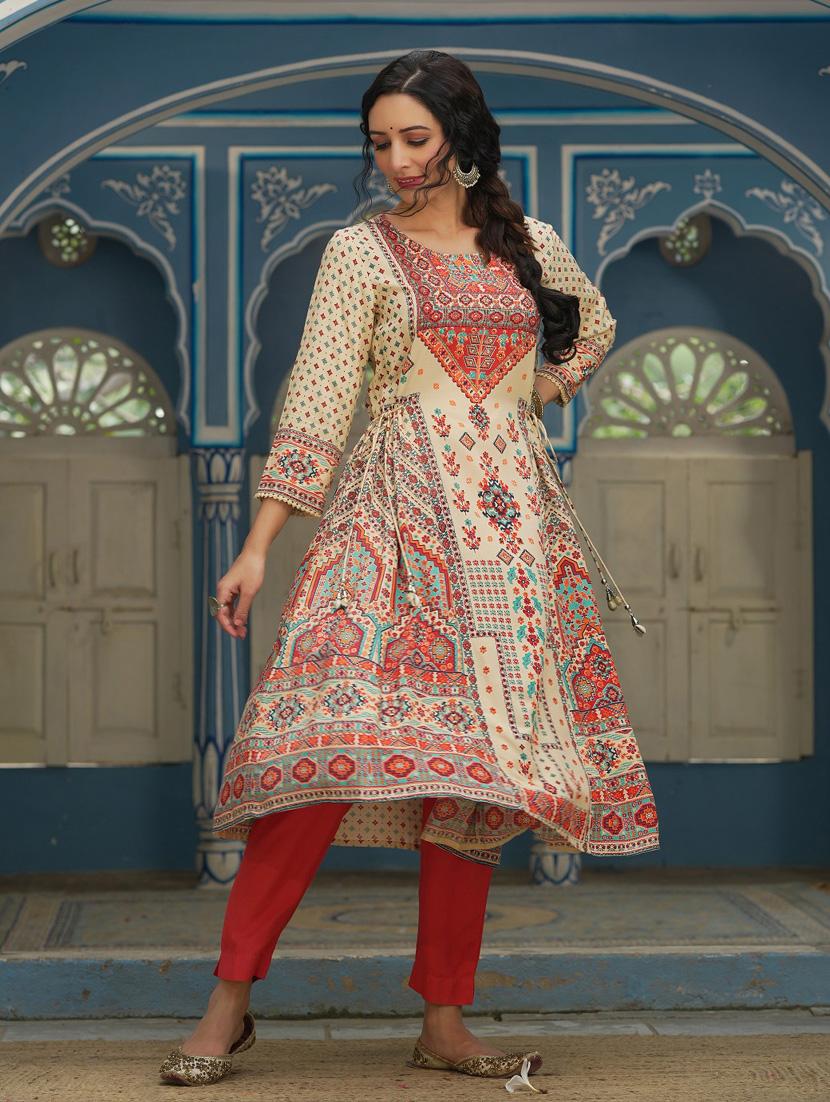 off-white kurta pant set with dupatta - 18699890 - Standard Image - 3