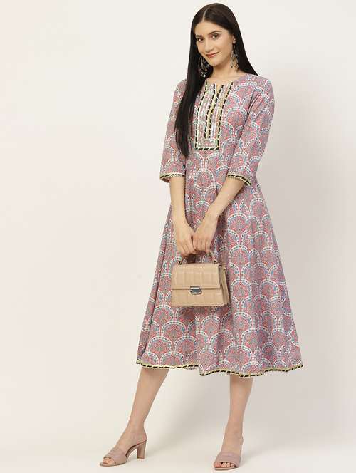 floral printed anarkali ethnic dress - 18699949 -  Standard Image - 0