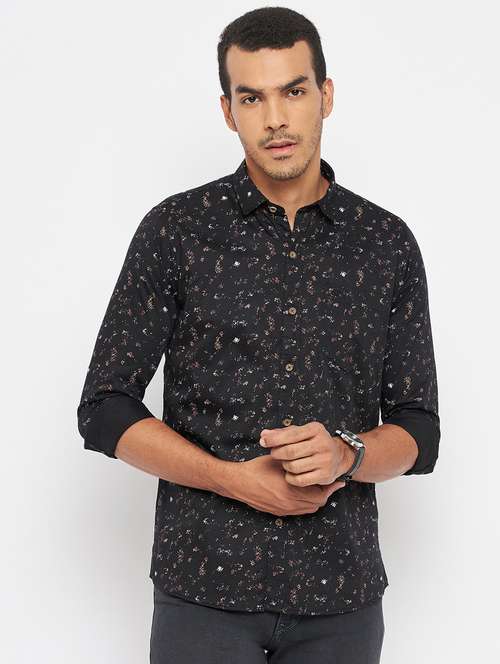 black cotton casual shirt - 18701152 -  Standard Image - 0