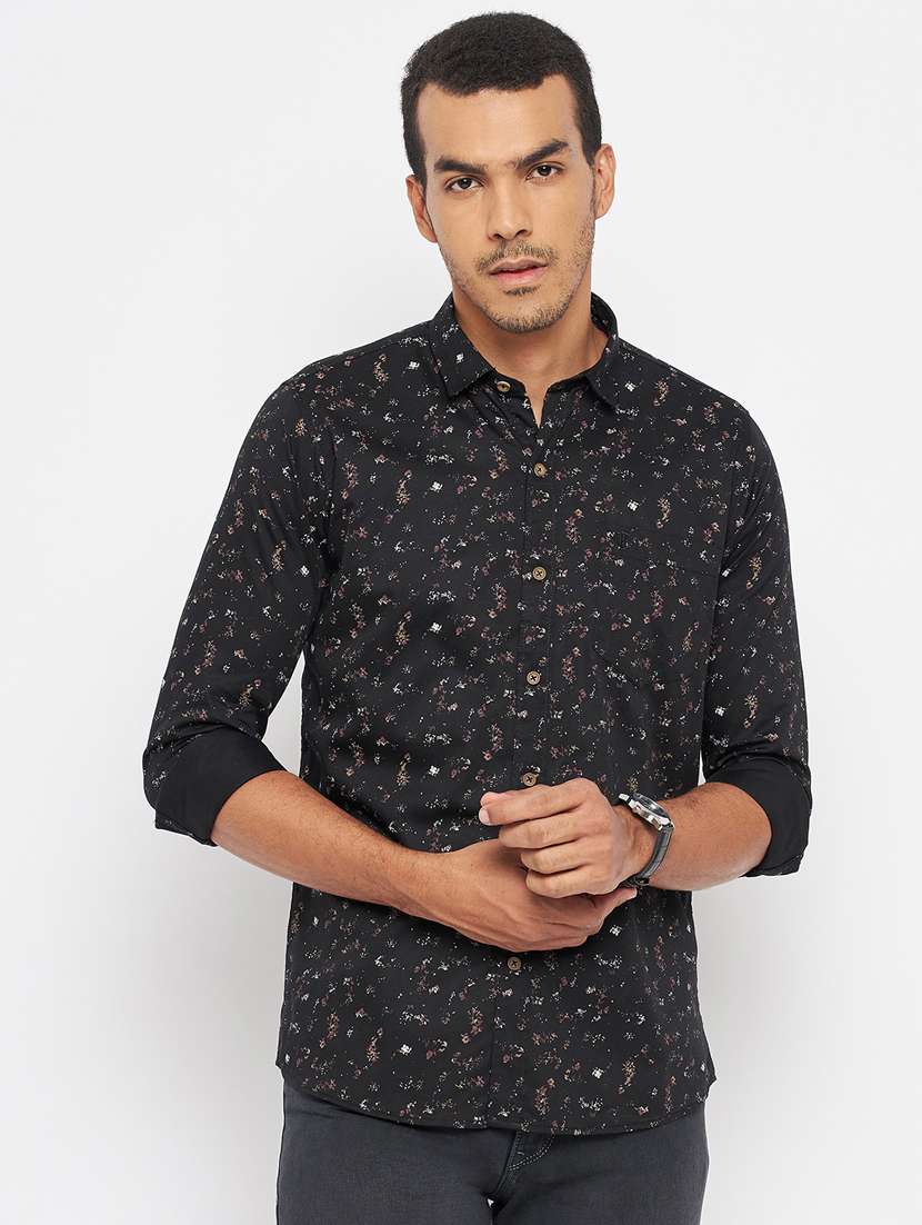black cotton casual shirt