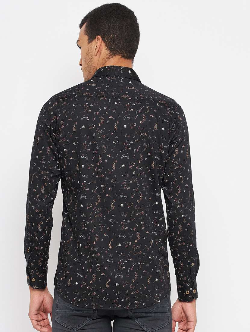 black cotton casual shirt - 18701152 -  Standard Image - 3